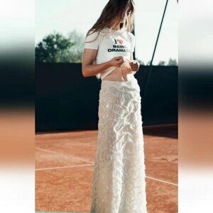 Zara White Maxi Skirt